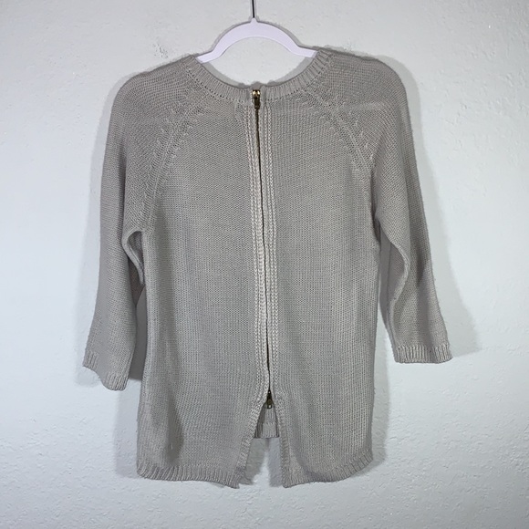 Zara Knit Gray Zipper Back Crewneck Pullover Sweater size Medium - Picture 11 of 12